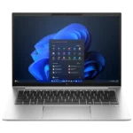 Side view of HP EliteBook 840 G11 highlighting its thin profile, metallic chassis, and multiple I/O ports.