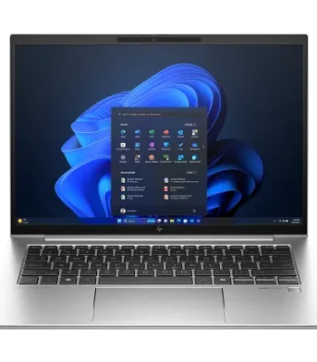 Side view of HP EliteBook 840 G11 highlighting its thin profile, metallic chassis, and multiple I/O ports.